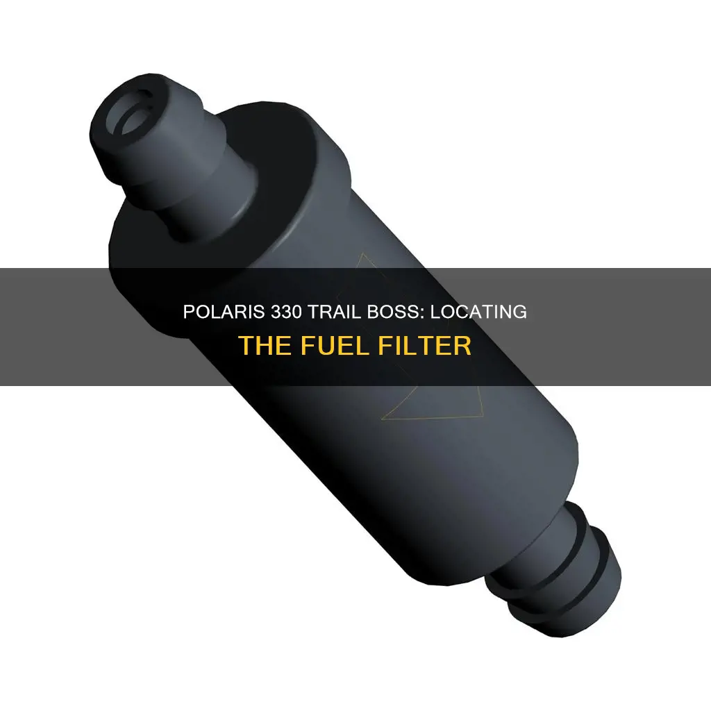 where is fuel filter on 2005 polaris 330 trail boss