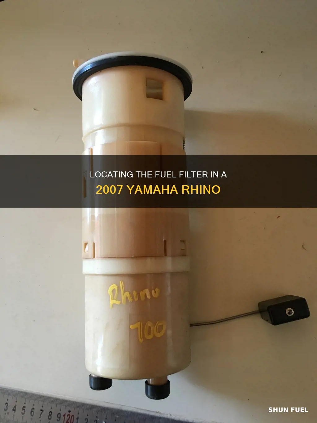 where is fuel filter on 2007 yamaha rhino
