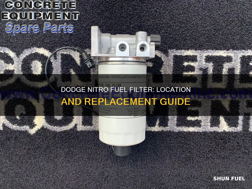 where is fuel filter on 2008 dodge nitro