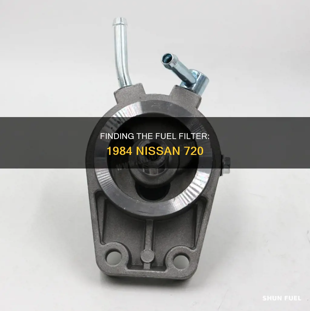 where is fuel filter on 84 nissan 720