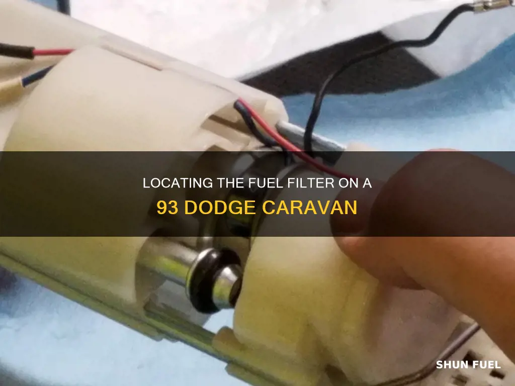 where is fuel filter on 93 dodge caravan