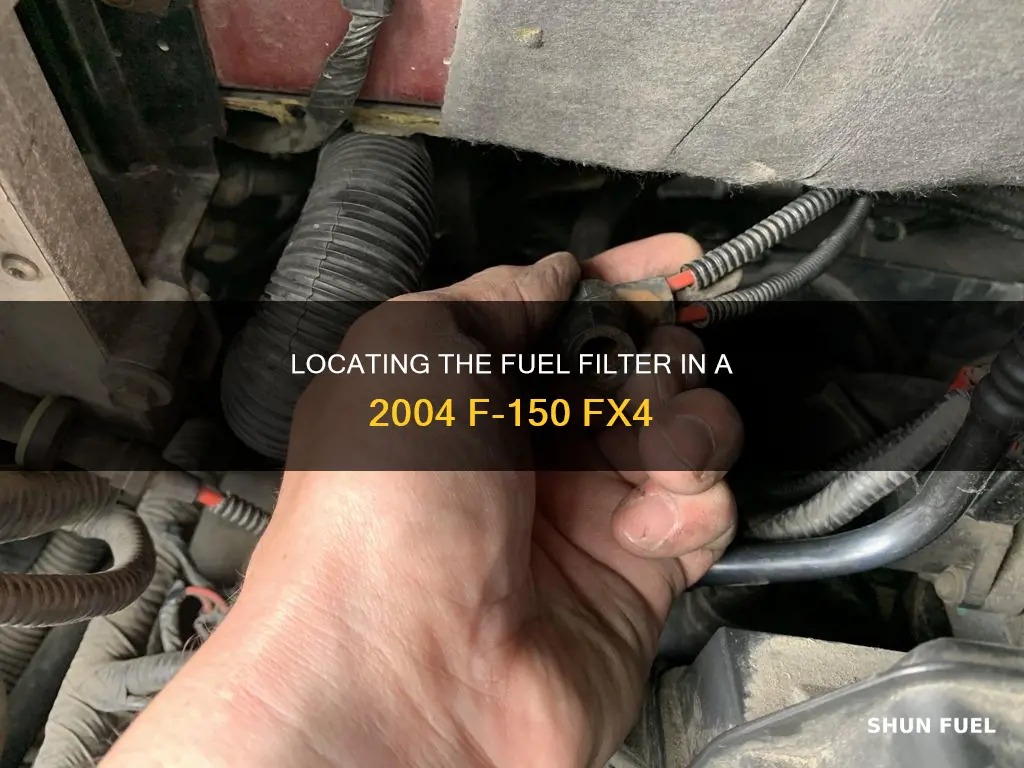 where is fuel filter on a 2004 f-150 fx4