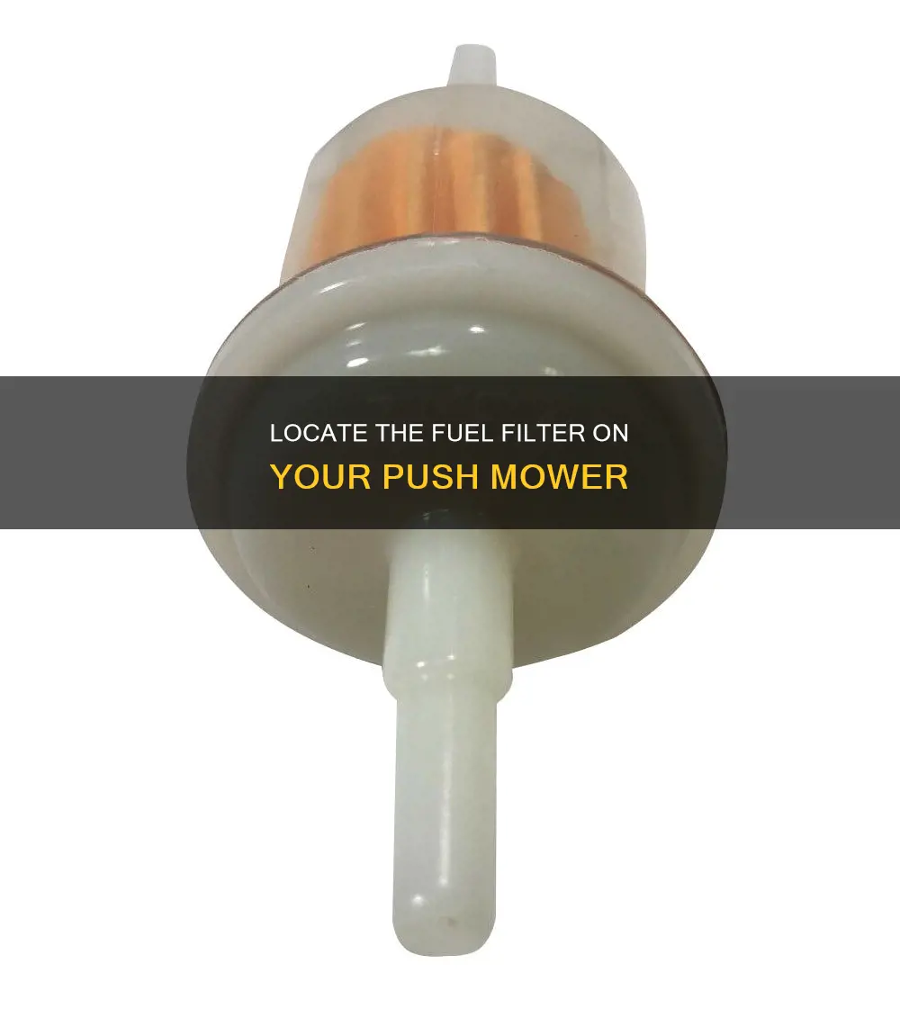where is fuel filter on push mower
