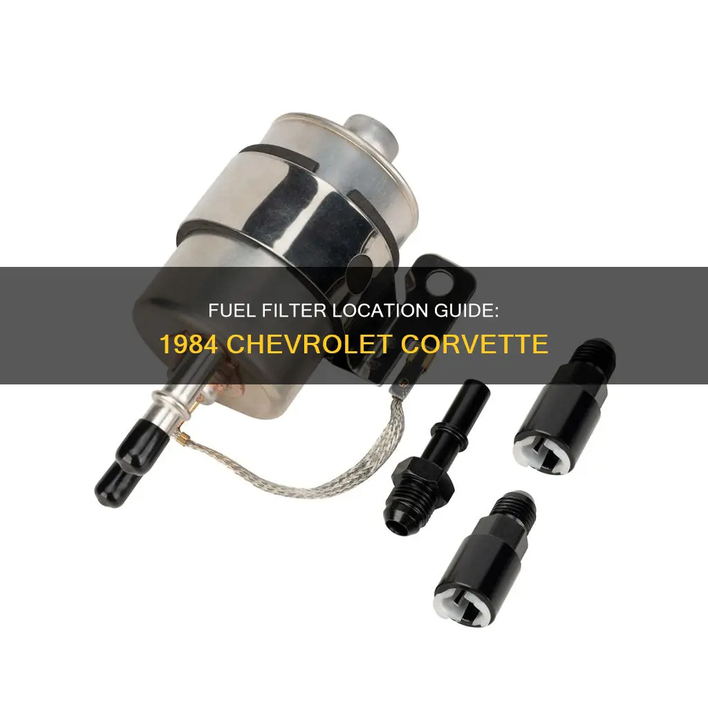 where is fuel filter on1984 chev corvett