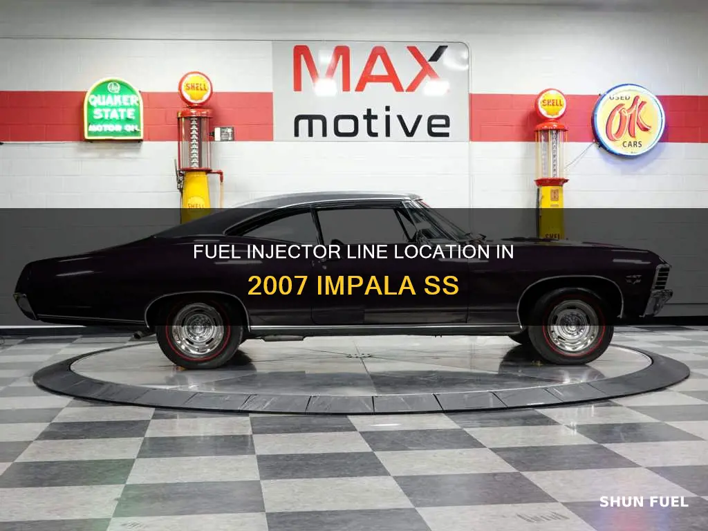 where is fuel injector line on 2007 impala ss