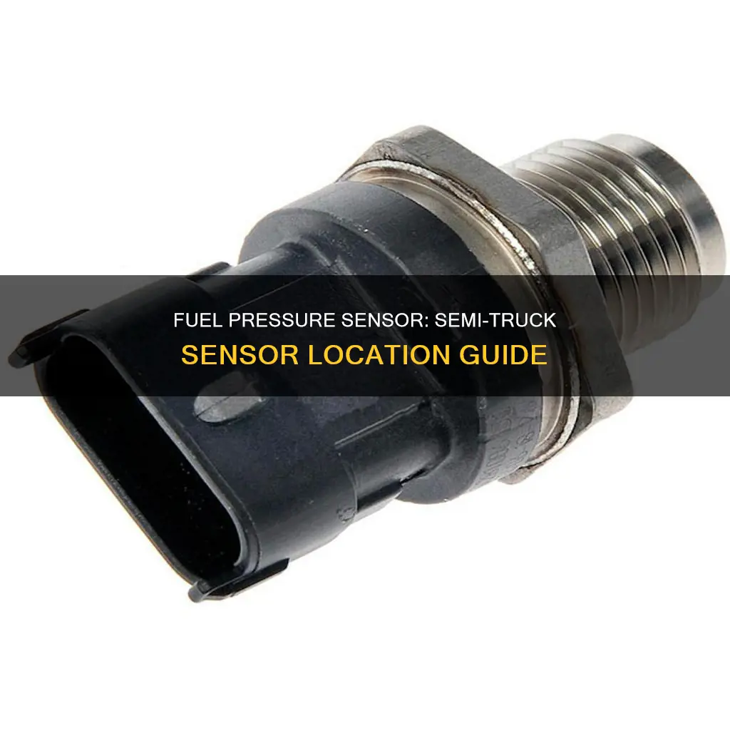 where is fuel pressure sensor location on semi truck