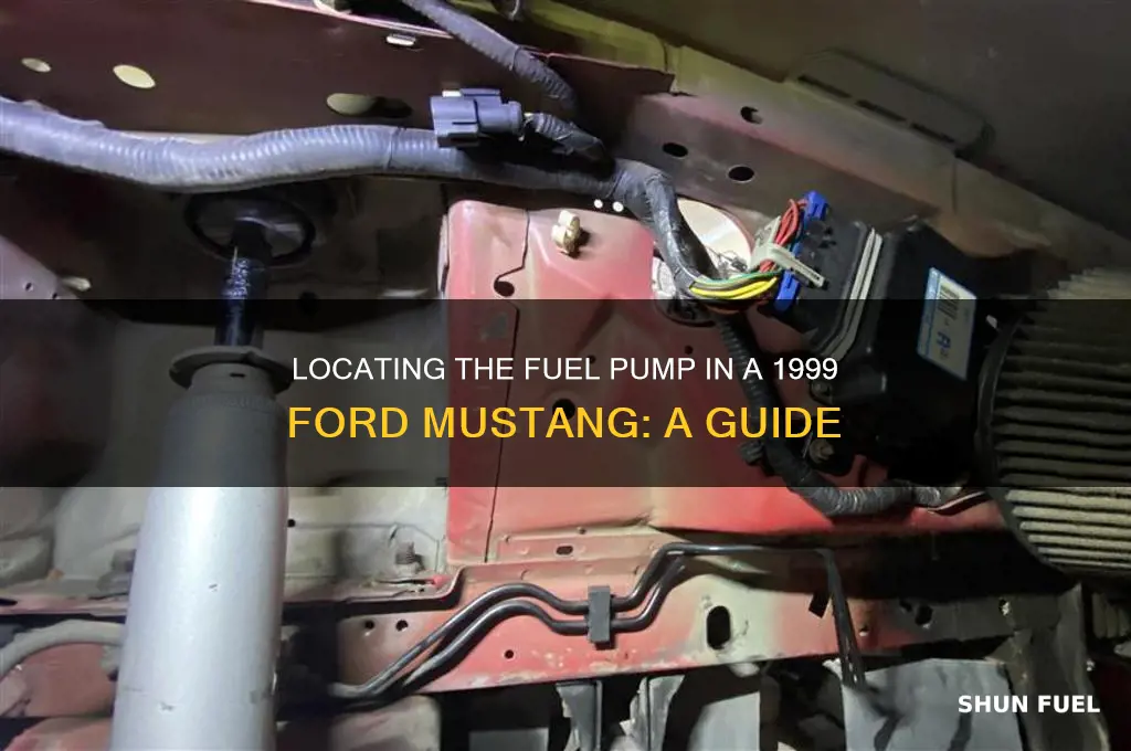 where is fuel pump 1999 mustang