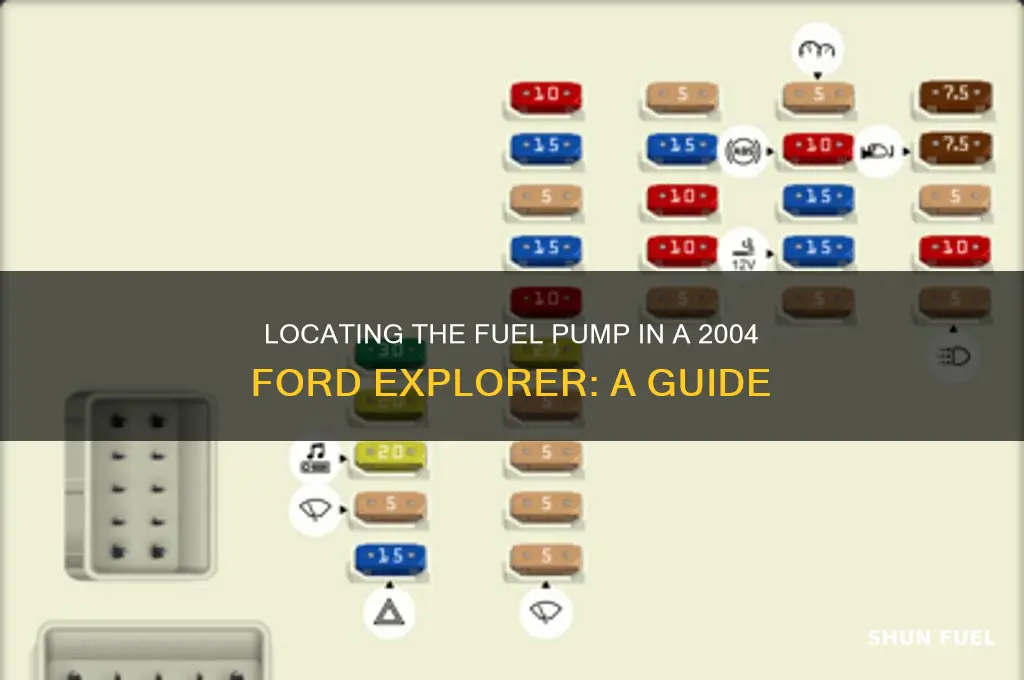 where is fuel pump 2004 ford explorer