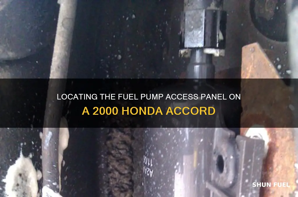 where is fuel pump access panel on 2000 honda acc
