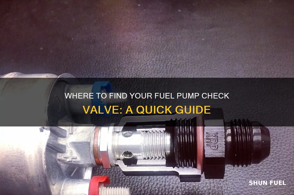 where is fuel pump check valve located