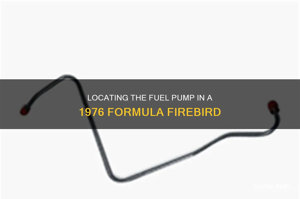 where is fuel pump for 1976 formula firebird