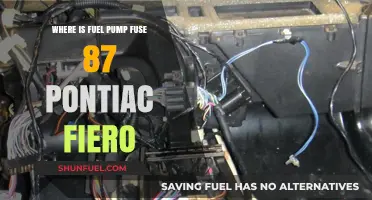Locating the Fuel Pump Fuse in a 1987 Pontiac Fiero