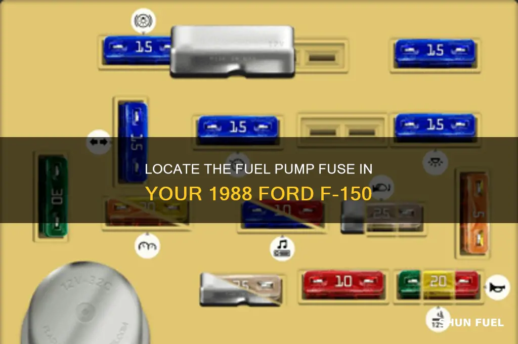 where is fuel pump fuse on 88 ford f 150