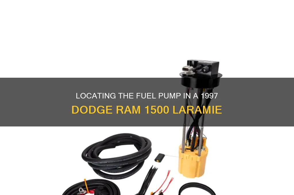 where is fuel pump in 1997 dodge ram 1500 laramie