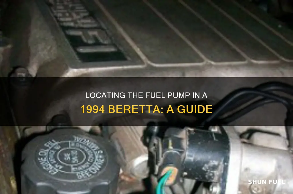 where is fuel pump in 94 beretta