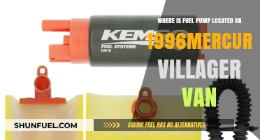 1996 Mercury Villager Van Fuel Pump Location Guide