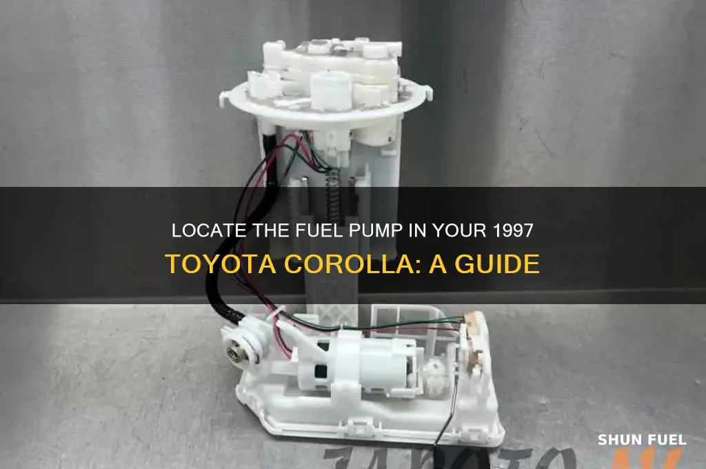 where is fuel pump located on 97 toyota corolla