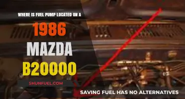 Finding the Fuel Pump in a 1986 Mazda B2000
