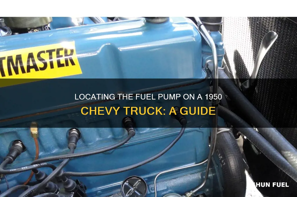 where is fuel pump on 1950 chevy truck