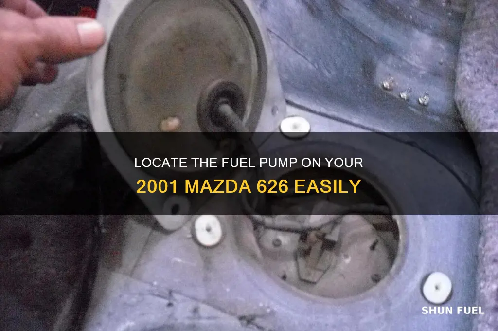 where is fuel pump on 2001 mazda 626