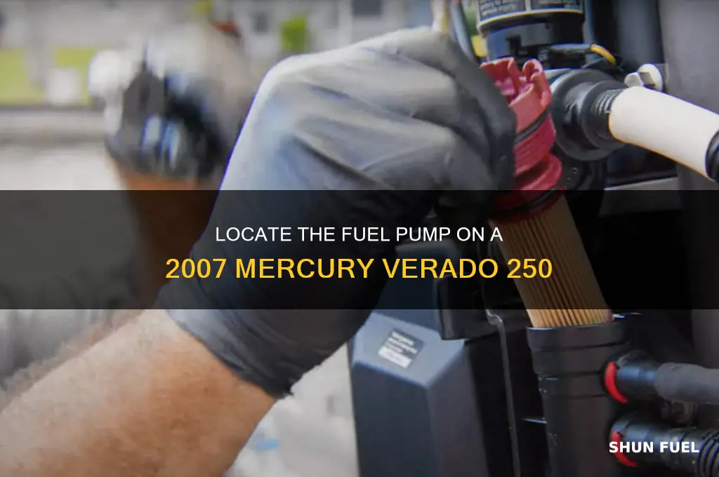 where is fuel pump on 2007 mercury verado 250
