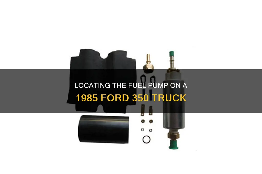 where is fuel pump on a 1985 350 ford truck