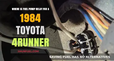 Locating the Fuel Pump Relay in a 1984 Toyota 4Runner