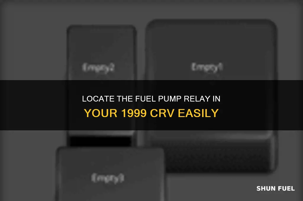 where is fuel pump relay in 1999 crv located