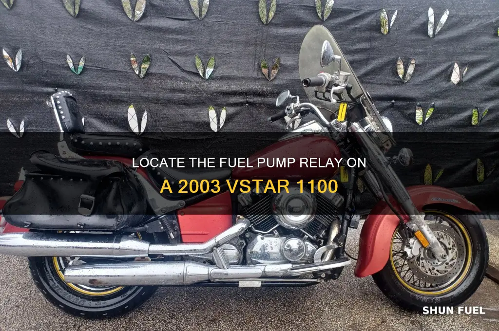 where is fuel pump relay located 2003 vstar 1100