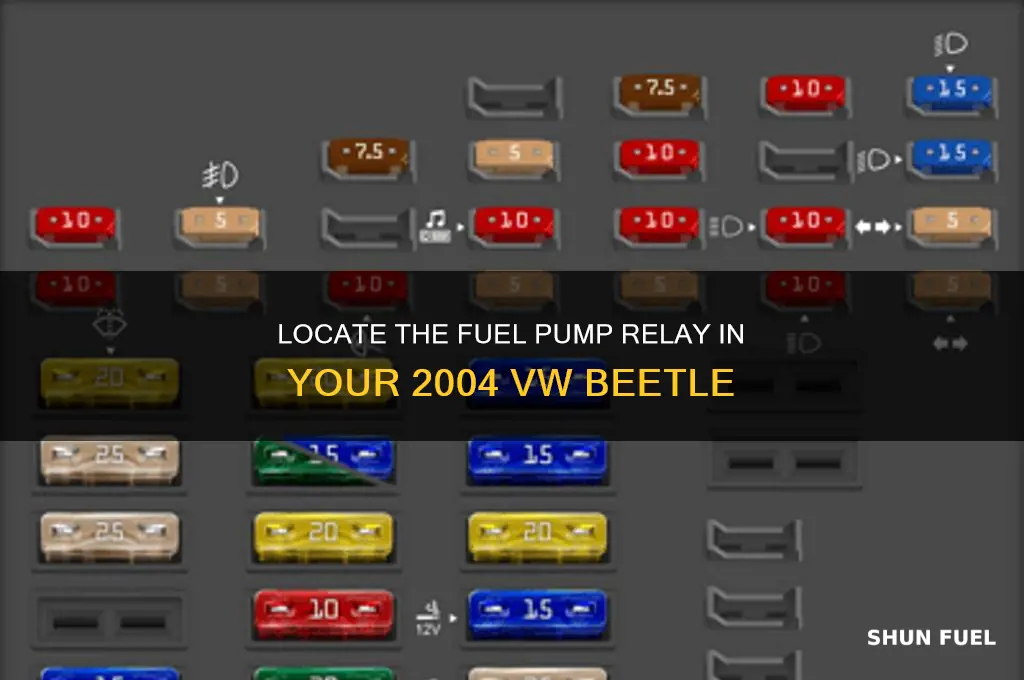where is fuel pump relay on 2004 volkswagen beetle