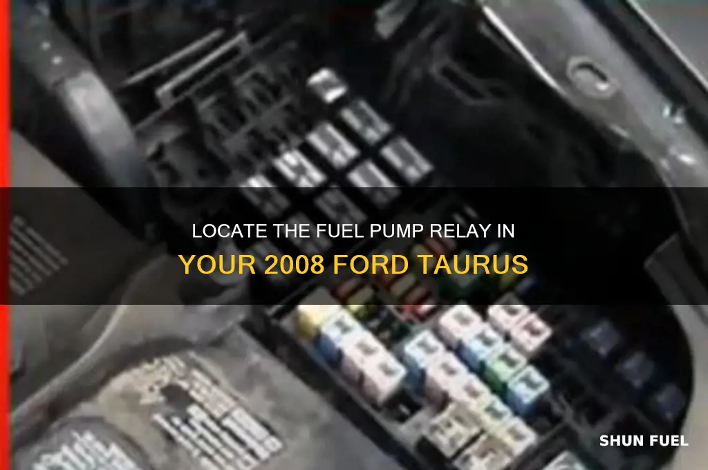 where is fuel pump relay on 2008 ford taurus