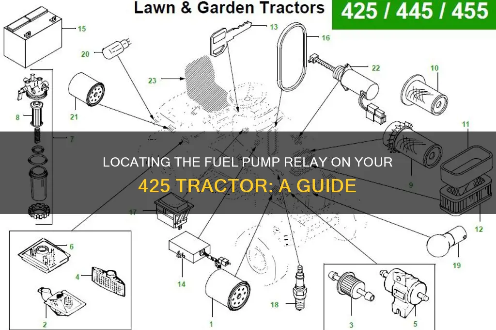 where is fuel pump relay on 425 tractor