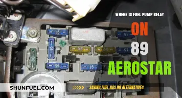 Locating the Fuel Pump Relay on a 1989 Aerostar