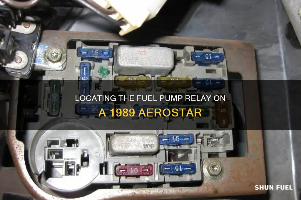 where is fuel pump relay on 89 aerostar