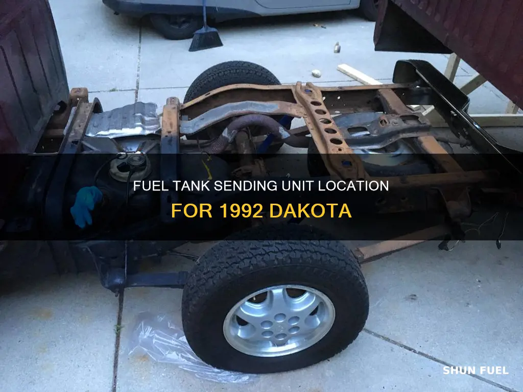 where is fuel tank sending unit for 1992 dakota