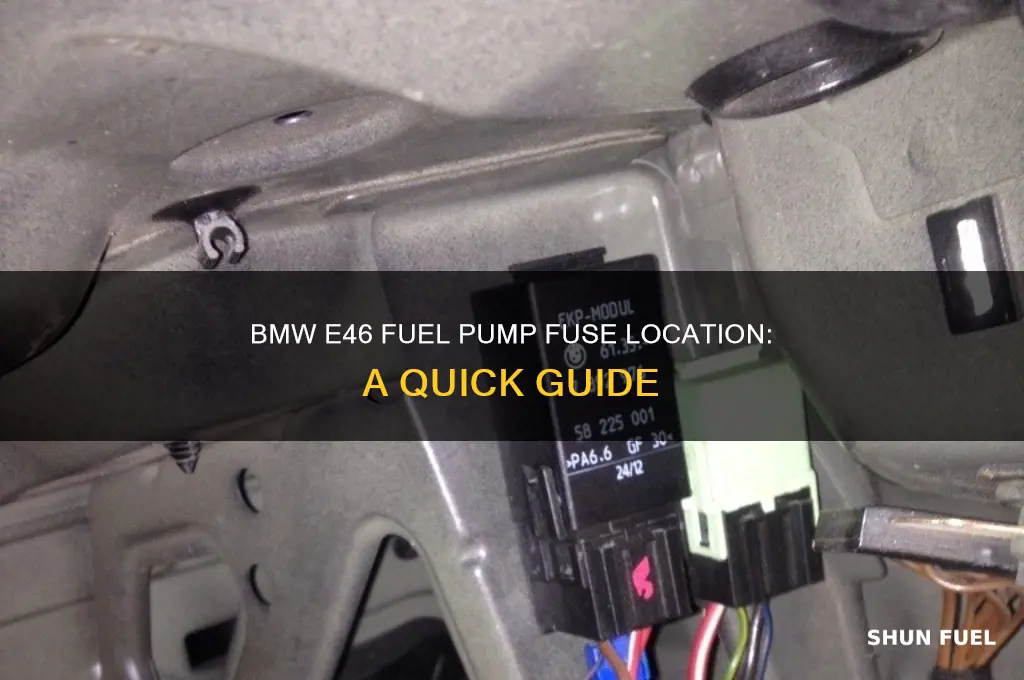 where is fuse for fuel pump in e46