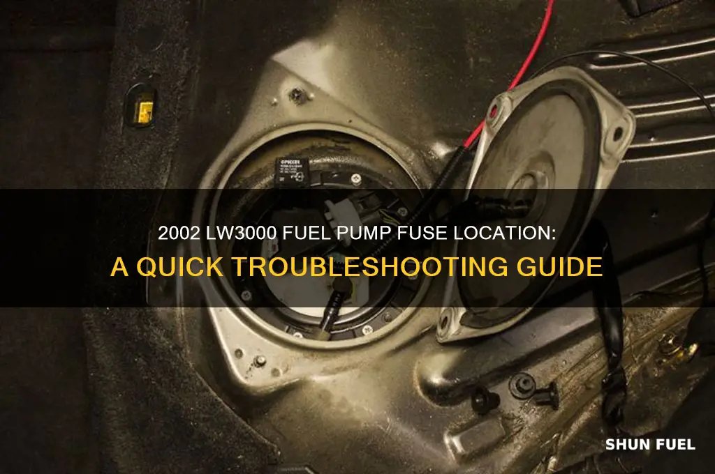 where is my 2002 lw3000 fuel pump fuse