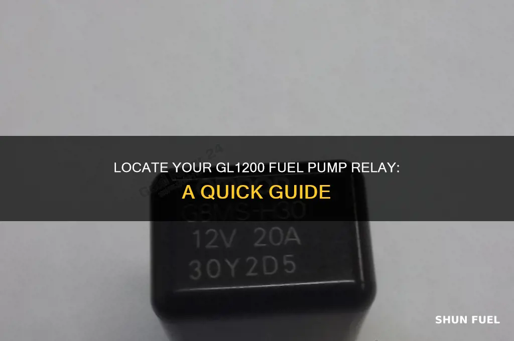 where is my fuel pump relay on my gl1200