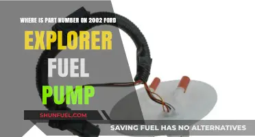 Locating the Part Number on a 2002 Ford Explorer Fuel Pump