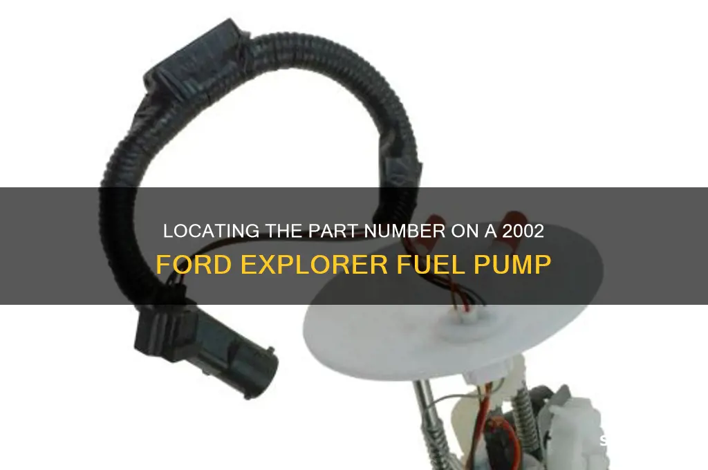 where is part number on 2002 ford explorer fuel pump