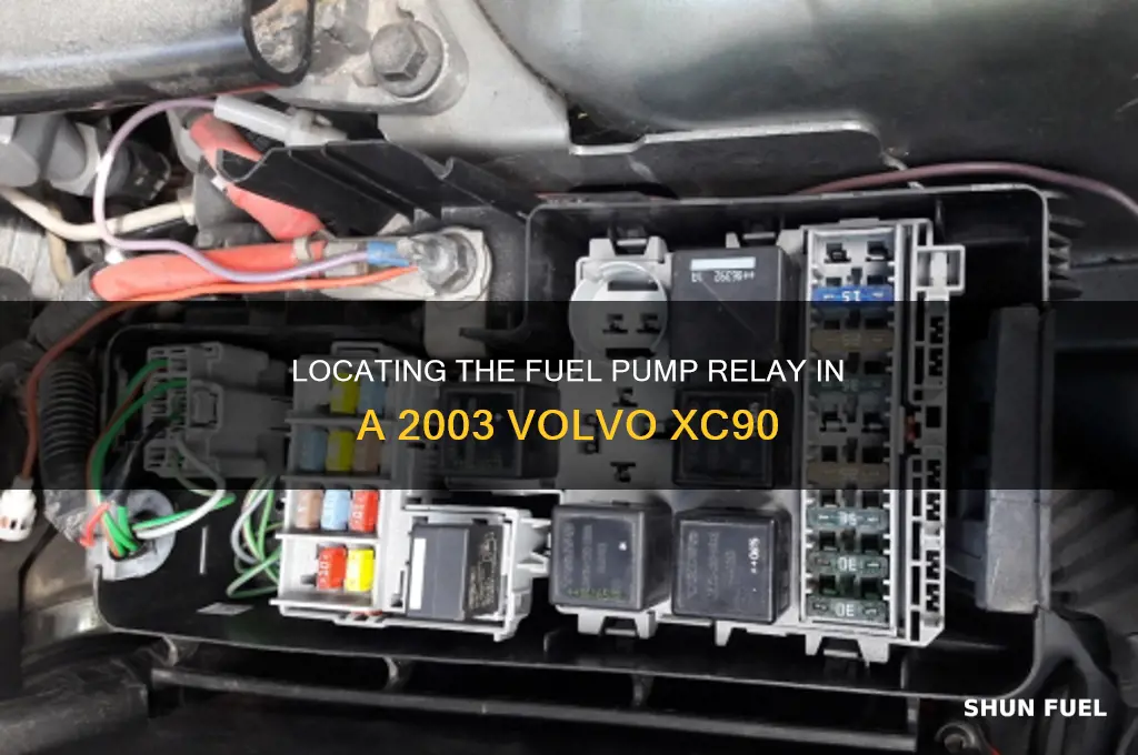 where is relay for fuel pump volvo xc90 2003
