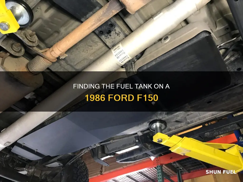 where is the 86 ford f150 fuel tank