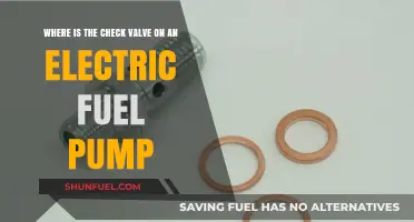 Locating the Check Valve on Your Electric Fuel Pump: A Guide