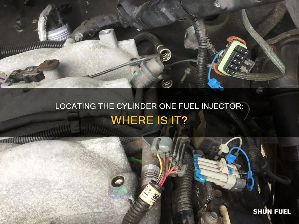 where is the cylinder one fuel injector located