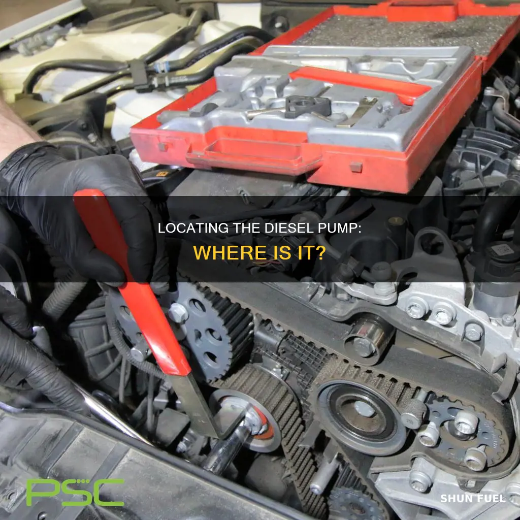 where is the fuel diesel pump located in