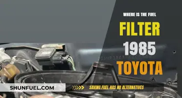 Fuel Filter Location in 1985 Toyota Models