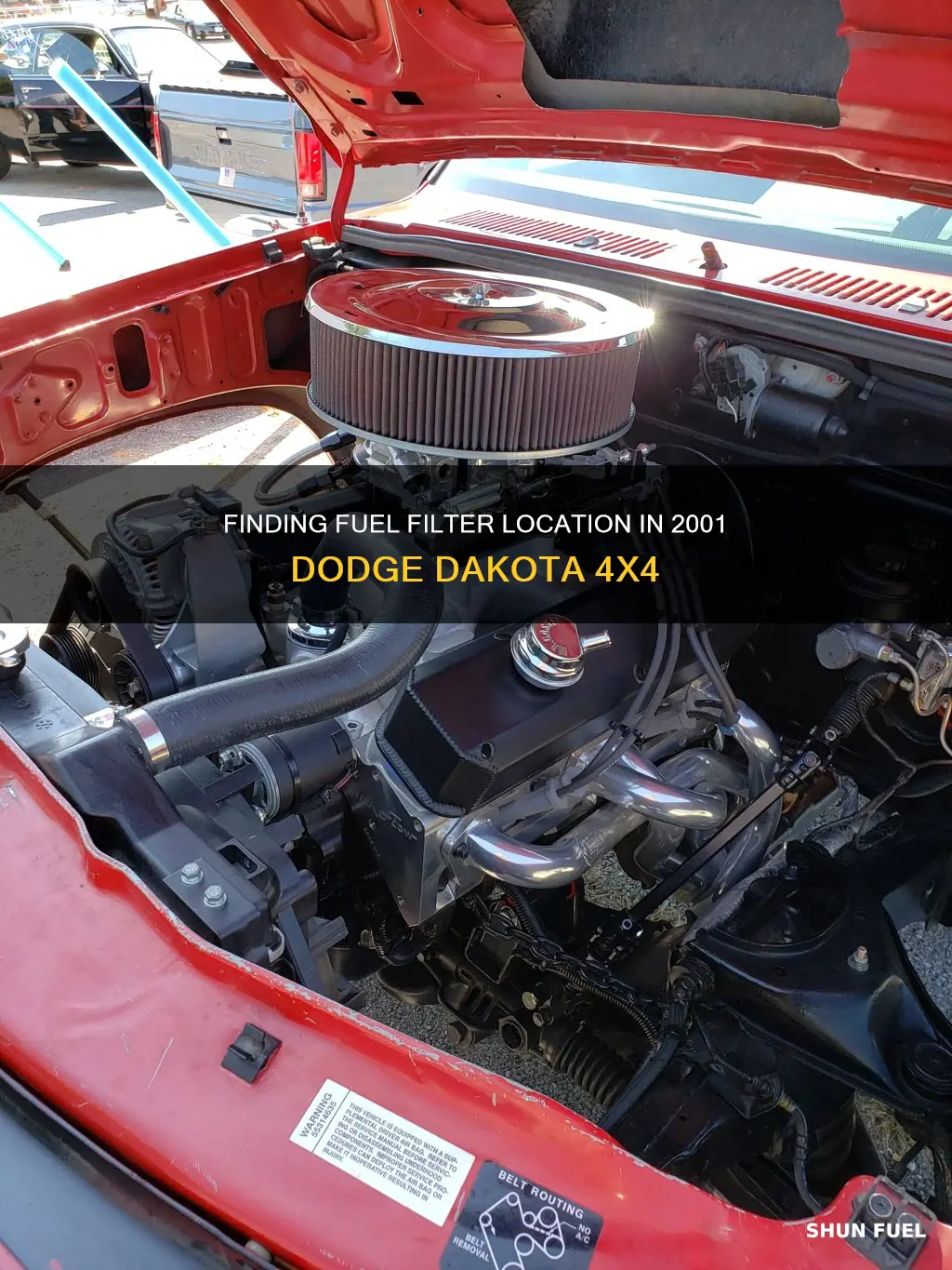 where is the fuel filter 2001 dodge dakota 4x4