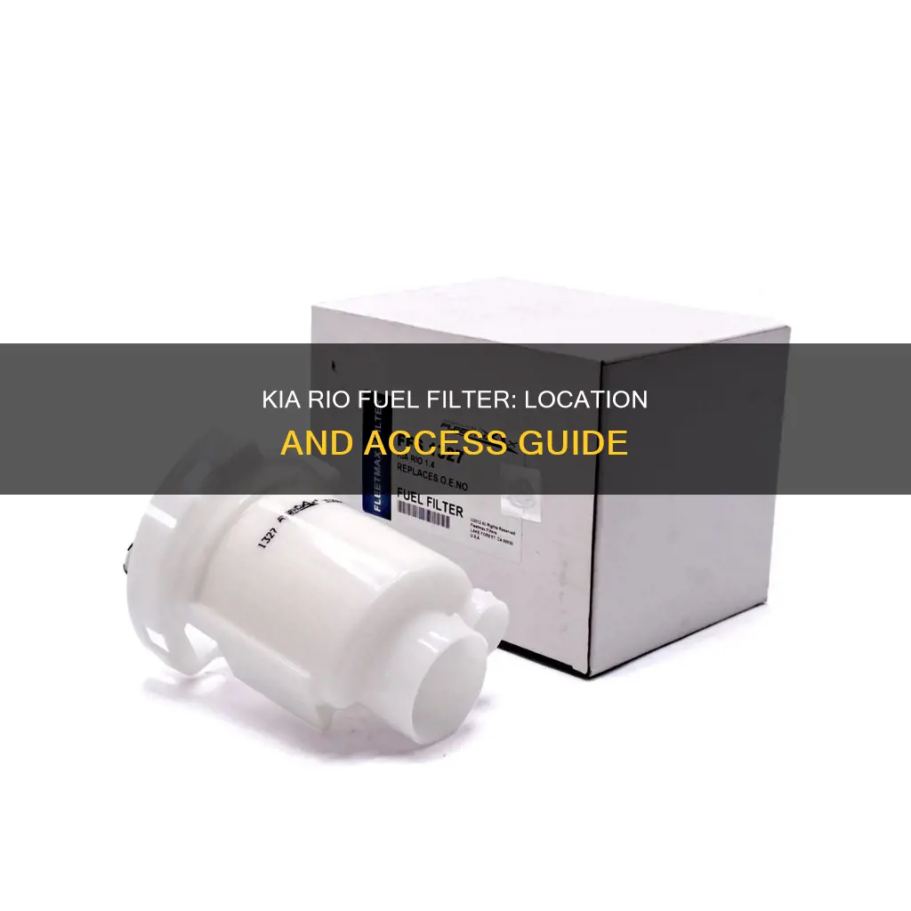 where is the fuel filter 2009 kia rio