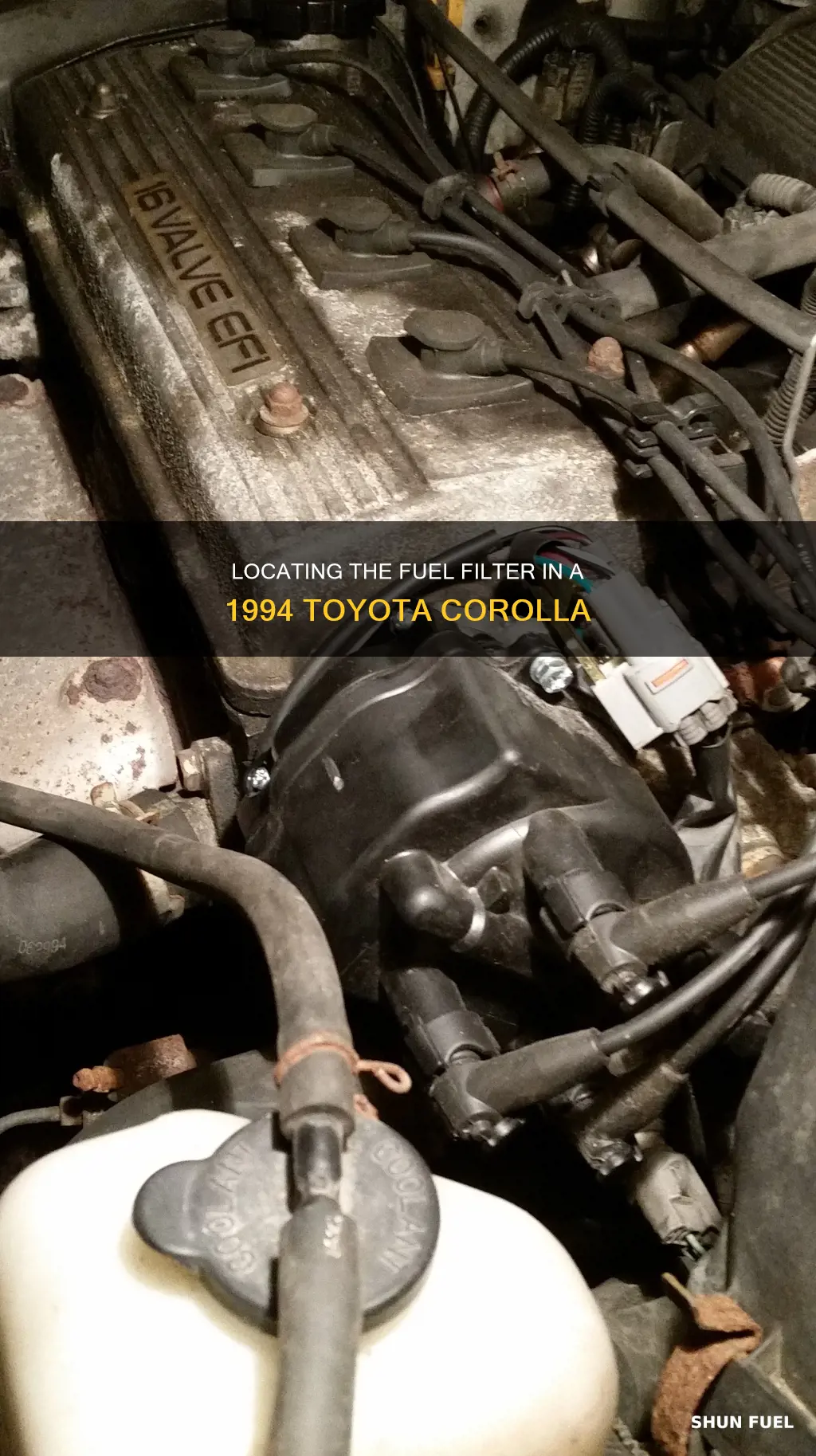 where is the fuel filter for a 1994 toyota corolla