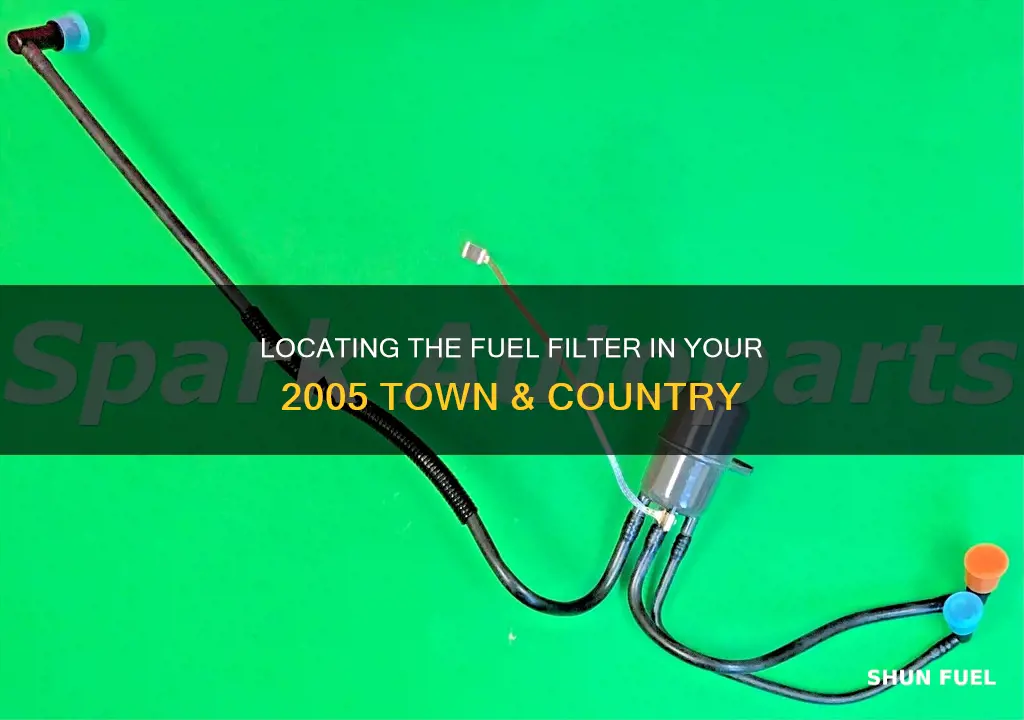 where is the fuel filter for town and country 2005